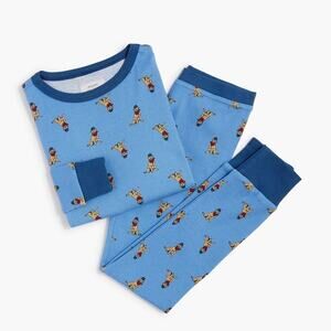 Crewcuts Boys' Blue Long-Sleeve Bandana Dog Sleep Set Pajama PJS Size 3